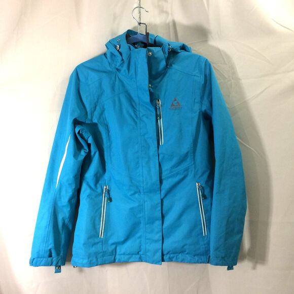 Gerry Aqua Blue Fleece-Lined Jacket Small Hooded Waterproof Ski Snow Coat - Picture 1 of 5